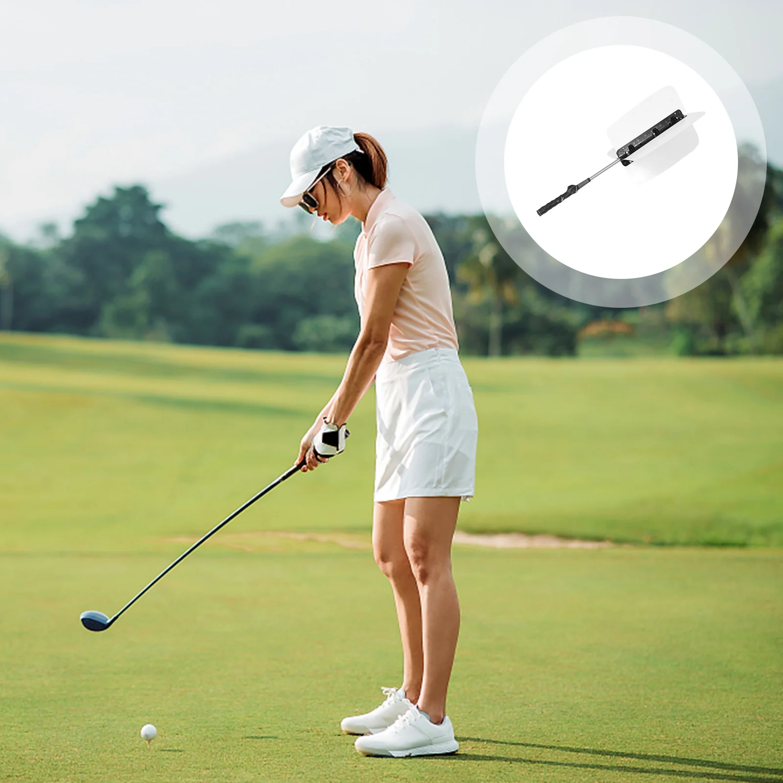 

Wind Resistance Swing Trainer For Golf Power Fan Batting Practice Training Aid To Improve Rotation Accuracy