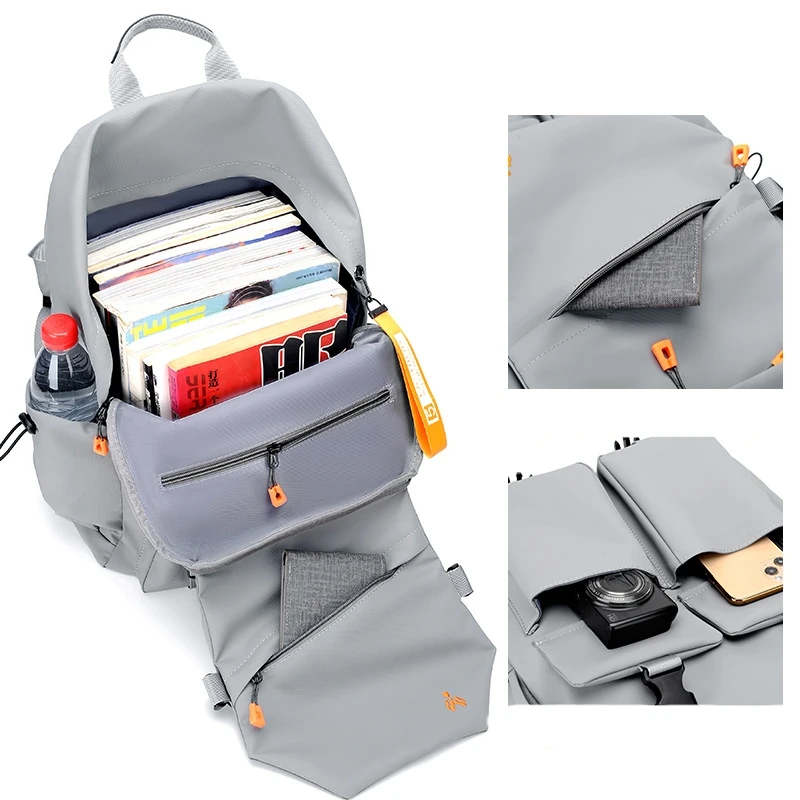 Zaino alla moda di grande capacità con ricarica USB borsa a tracolla sportiva impermeabile borsa per Computer da viaggio semplice zaino per studenti