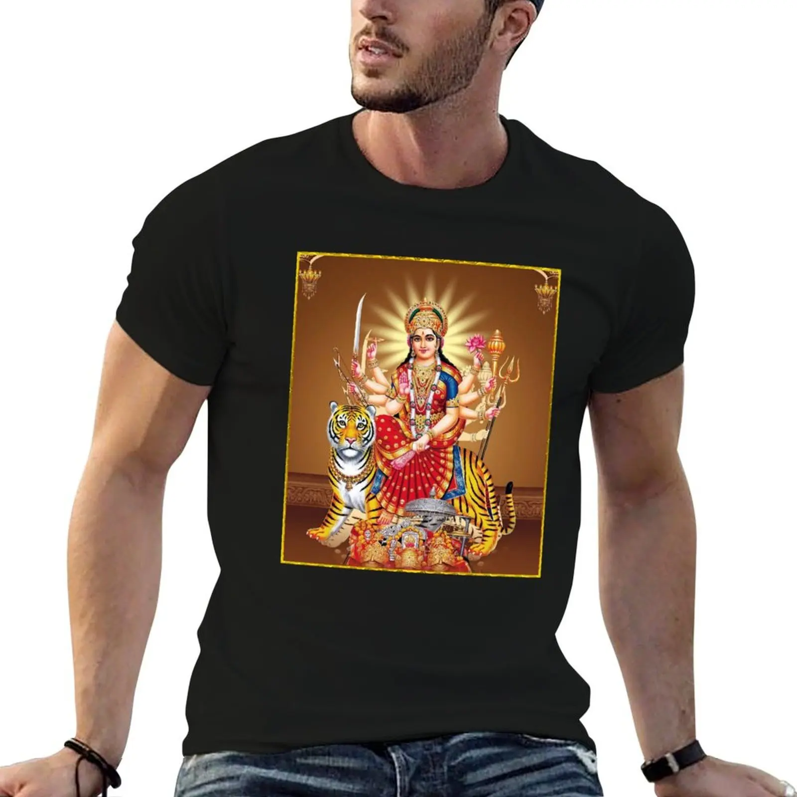 

Srimati Durga devi T-Shirt man t shirt heavy cotton g man t shirts for men man t shirts for men T-shirt