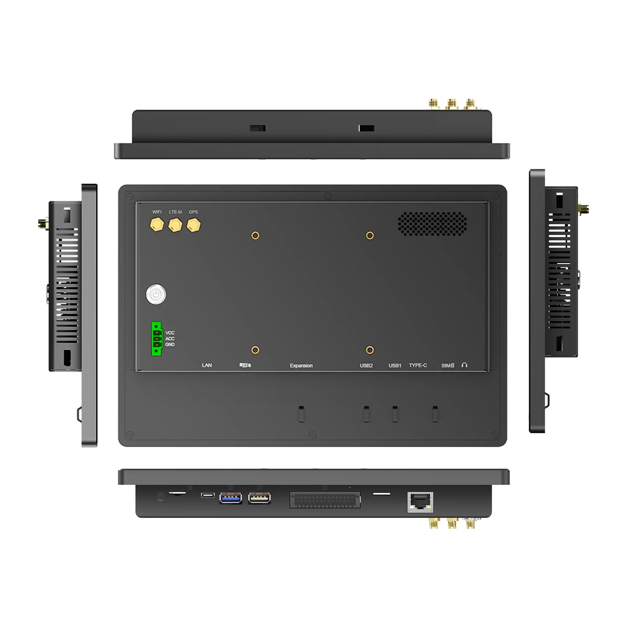 10 inch 1000 nits RS485 Embedded Linux Debian Industrial Panel PC manufacturer