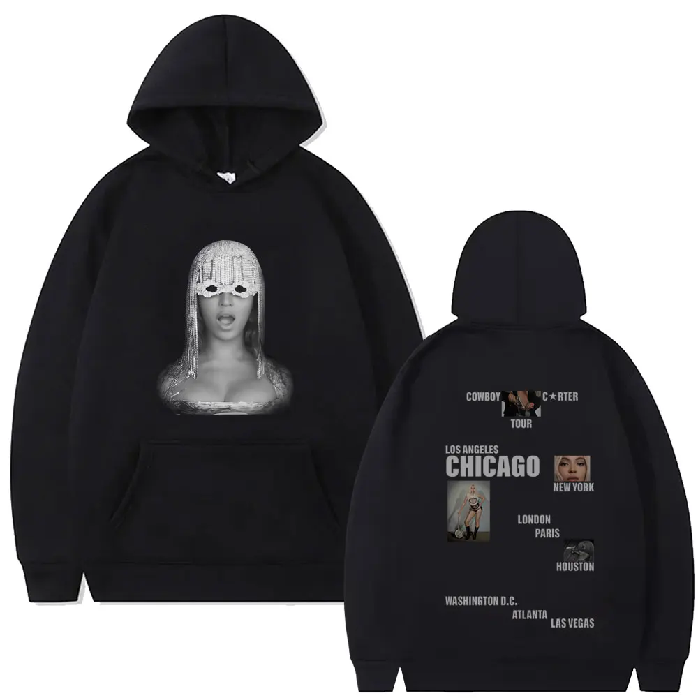 

Beyonce Cowboy Carter Tour Hoodie Men Women Fashion Pop Music Pullover Hoodies Unisex Vintage Casual Fleece Cotton Sweatshirt