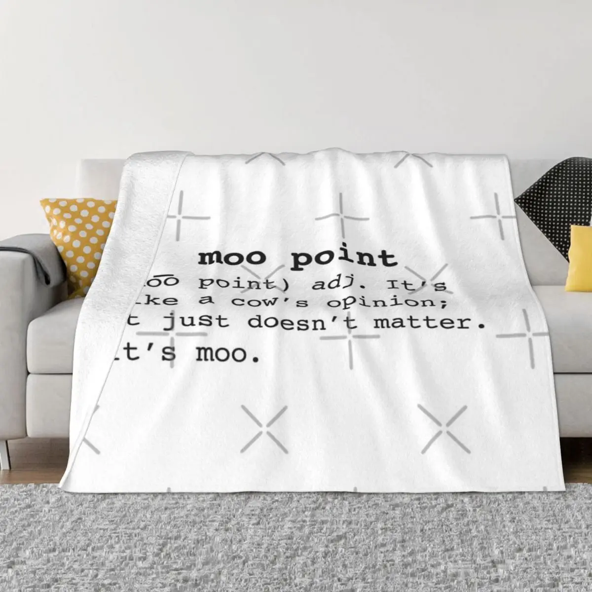 Moo Point 1 Anime Bed Blanket Couple Blankets Custom Blanket Personalized Throw Blanket