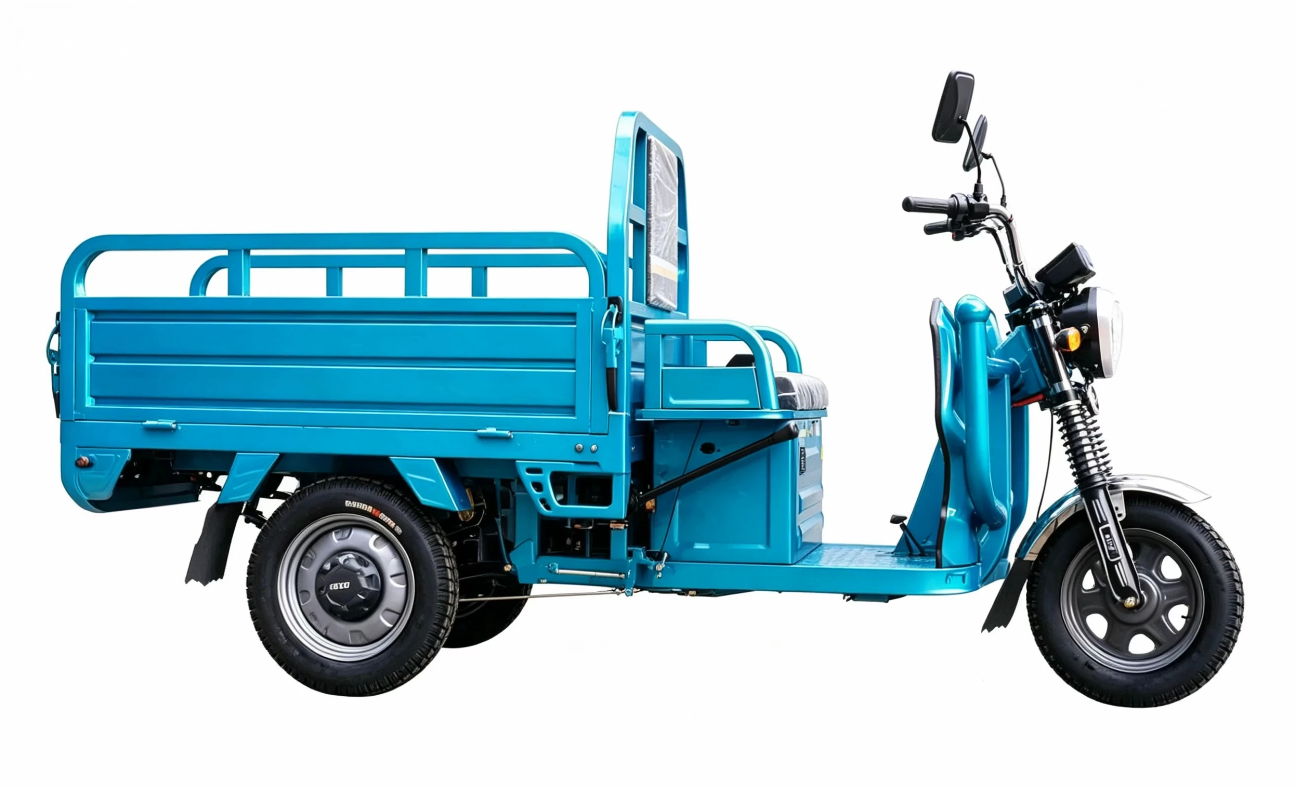Tc Customized 60V large battery charger, three-wheel mid-drive electric double-drive electric dump tricycle, with cargo box, sui