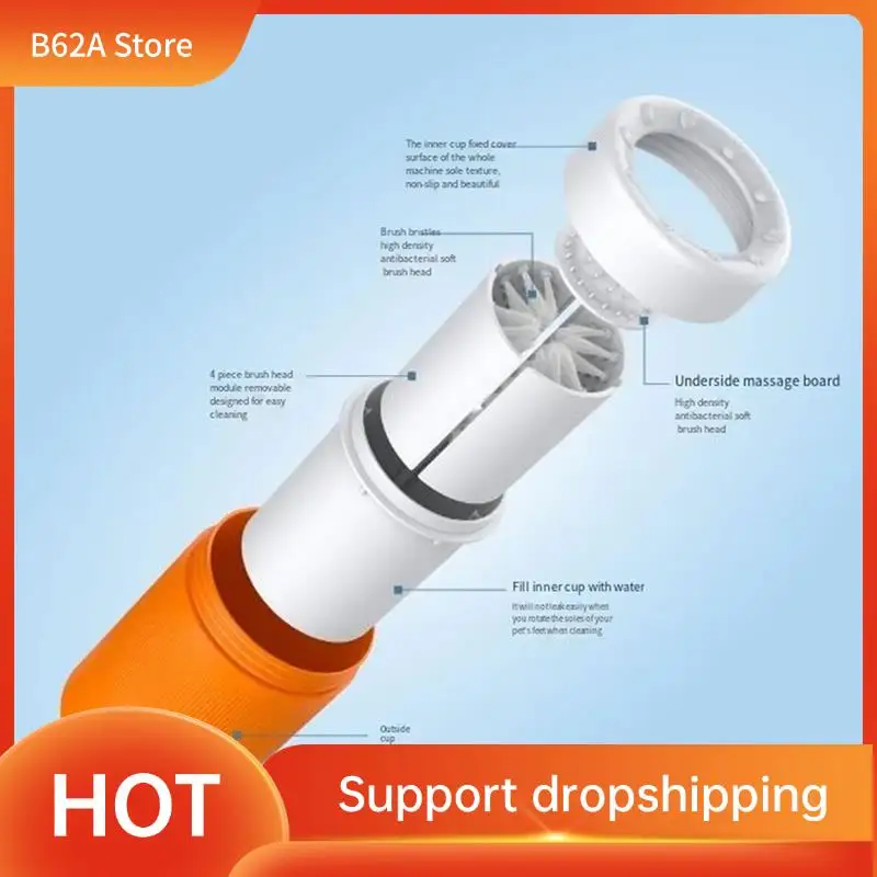 

B62A Pet Foot Wash Cup Dog Going Out To Clean Beauty Foot Wash Magic Intelligent Automatic Foot Wash Bath Cup Tool