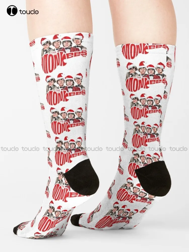 

Monkees Christmas Socks Tall Socks For Women Harajuku Personalized Custom Unisex Adult Teen Youth Socks 360° Digital Print Retro