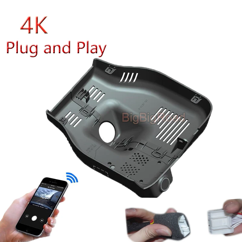 4K Plug And Play For Geely Emgrand Hi·X 2021 Car Wifi DVR Video Recorder Dash Camera FHD 2160P Night Vision