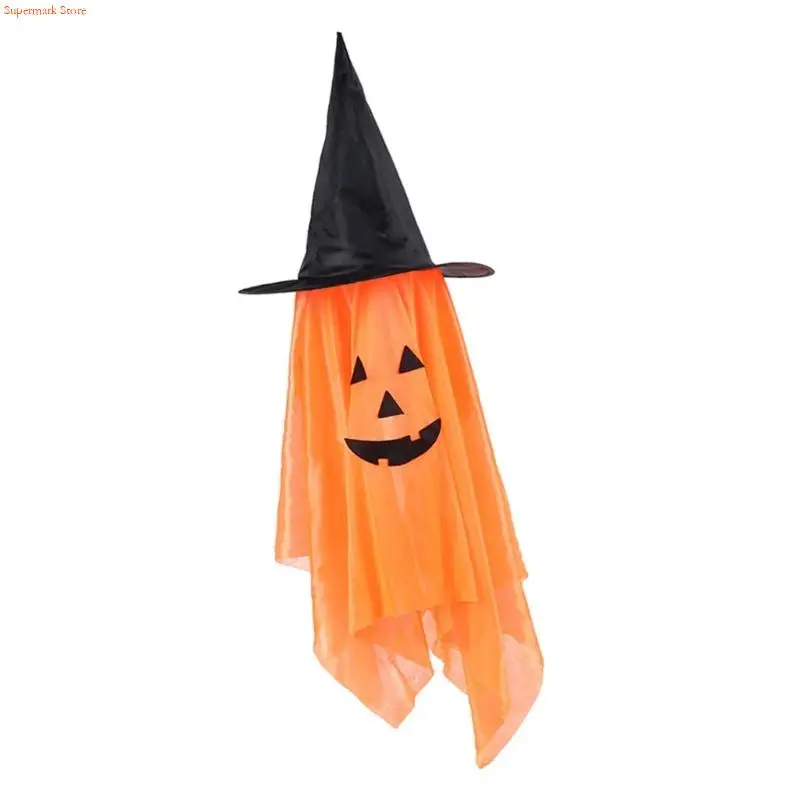 Q5we halloween pendurado ornamentos para decorações árvore halloween abóbora fantasma bruxa chapéu pingente ornamento