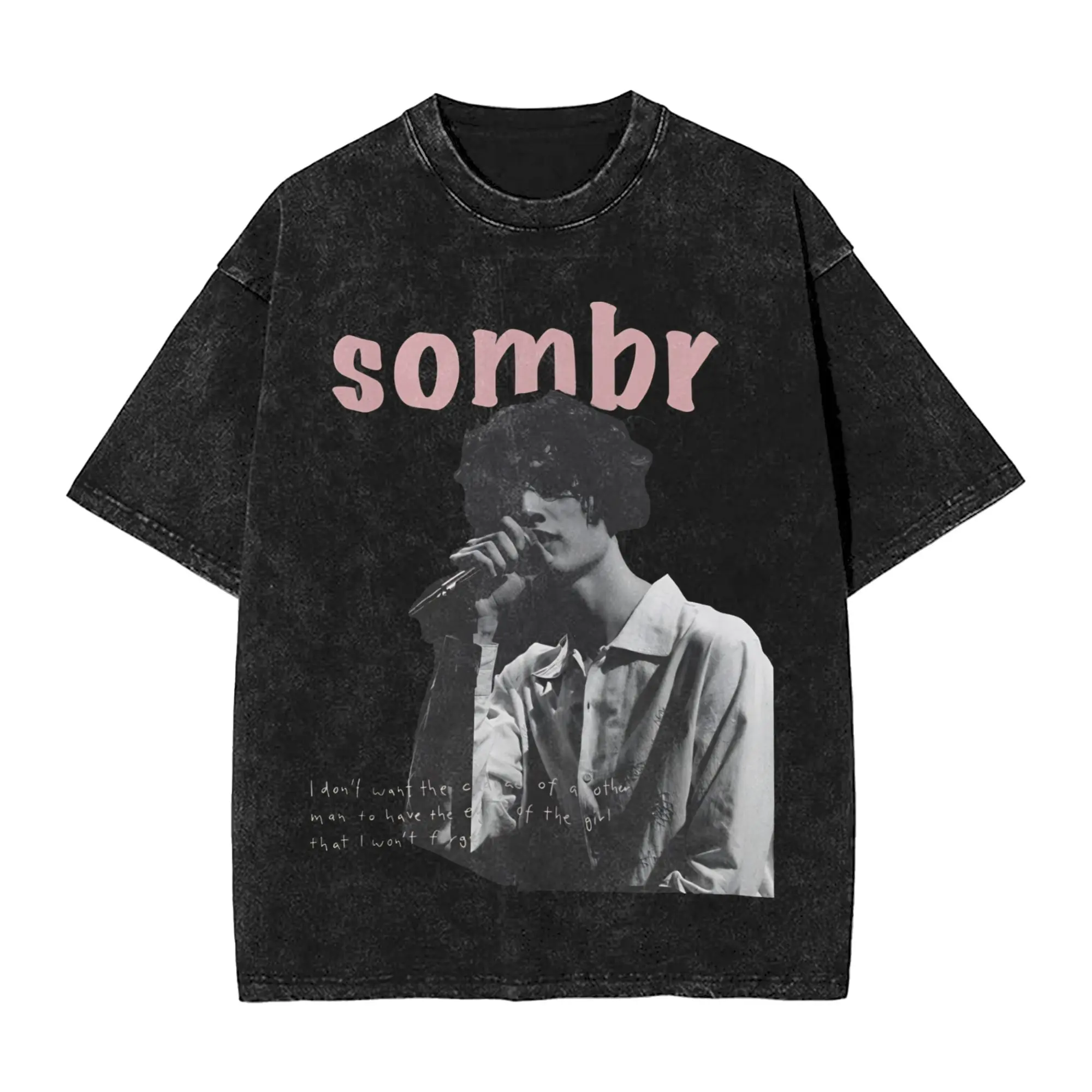 Sombr Youare The Reason World Tour 2026-2027 Merch Washed T Shirts Men Women Streetwear Hip Hop T-Shirts