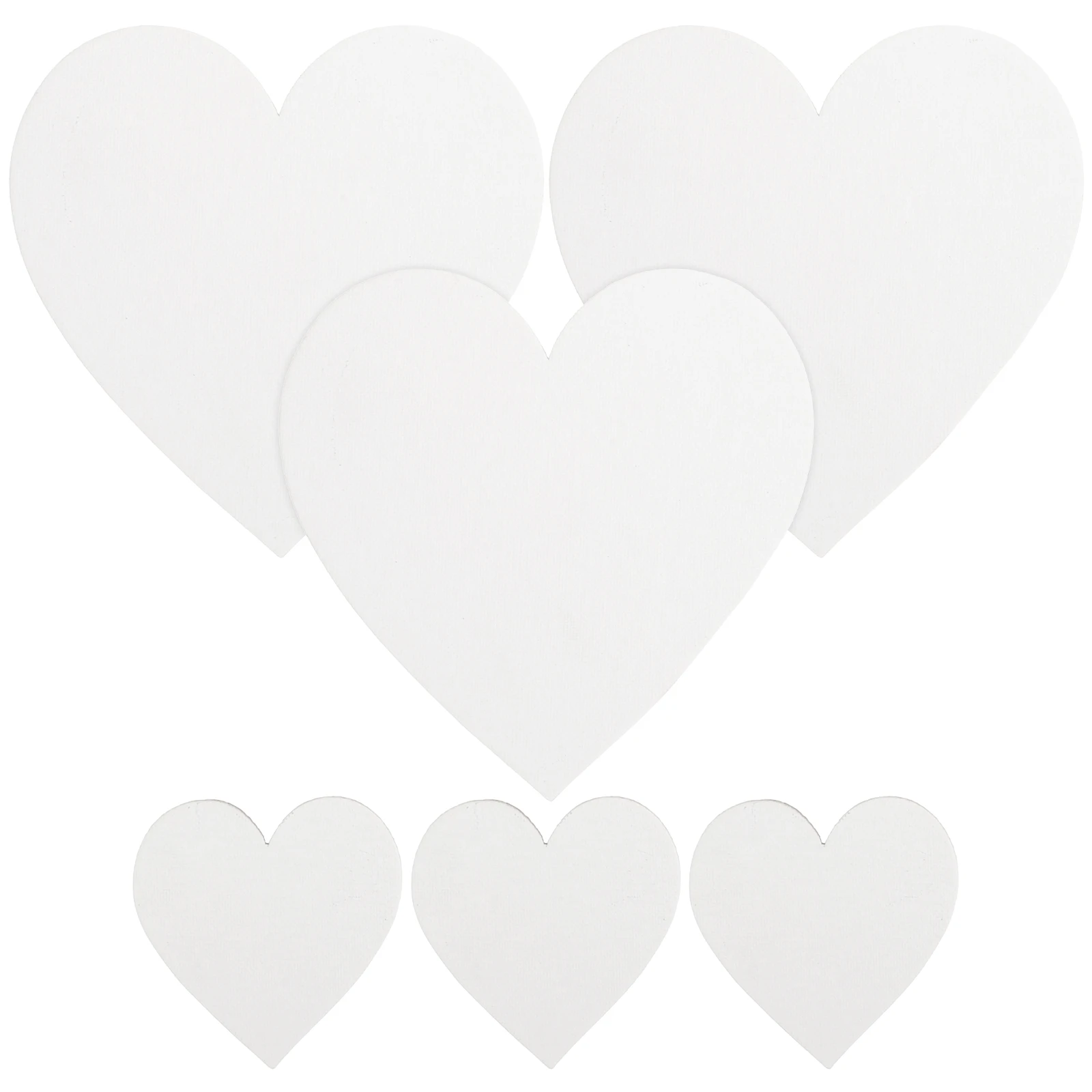 

6pcs Heart Shaped Canvas Boards Blank Painting Panels For Artists Oil Painting Drawing Art Craft Student Stretched Canvases