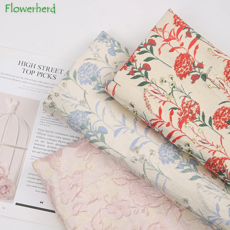 Jacquard Fabric Craft Paper DIY Flower Bouquet Wrapping Paper Floral Fabric Roll Flower Wrapping Handmade Florist Wrapping Paper