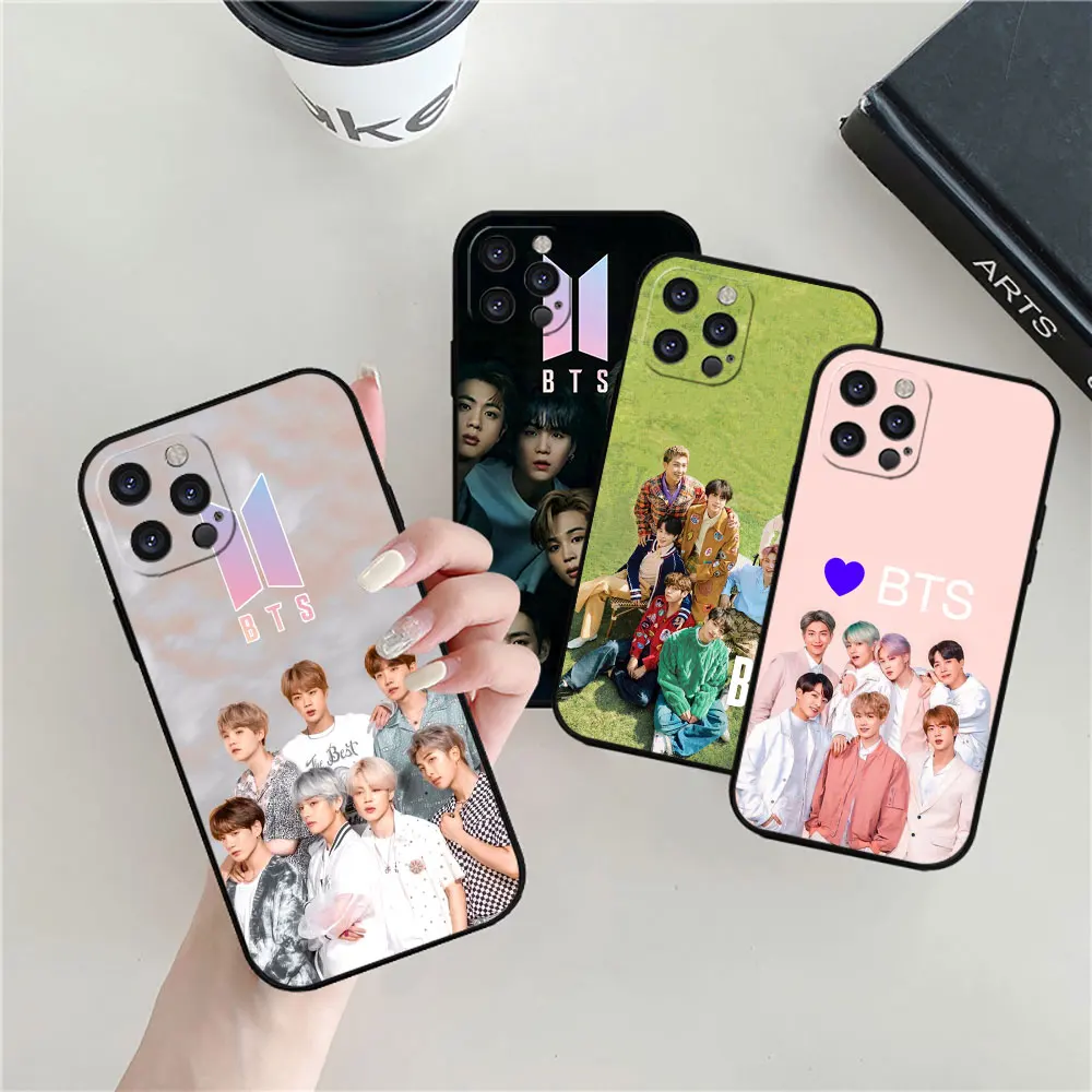 Black Soft Phone Case For iPhone 16 15 14 13 12 11 Pro Max Plus Mini Funda Apple 16 ProMax Singer J-Jungkook B-BTS-S Cover Cqoue