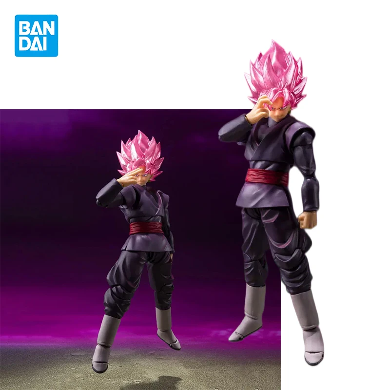 

В наличии: Коллекционная фигурка Bandai Dragon Ball SHF Гоку Блэк Супер Сайян Роз, оригинальная модель, игрушка-украшение