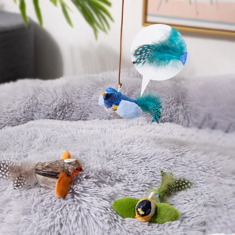 Cat Toys For Indoor Cats Interactive Cat Toy Realistic Bird Sound Cat Toy Plush Cat Toy Catnip Cat Toy For Cats Kitten Toy