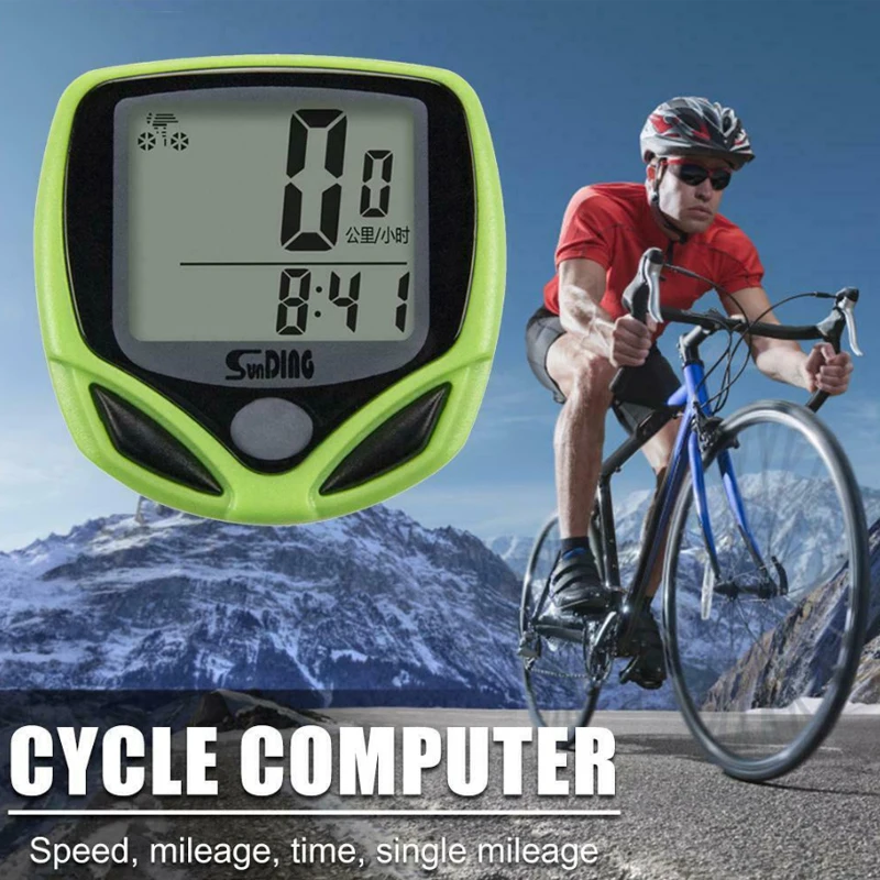 LCD Digital Bike Computers Wired Stopwatch Bicycle Speedometer Waterproof Sensors Cycling MTB Bike Sports Odometer Accessories