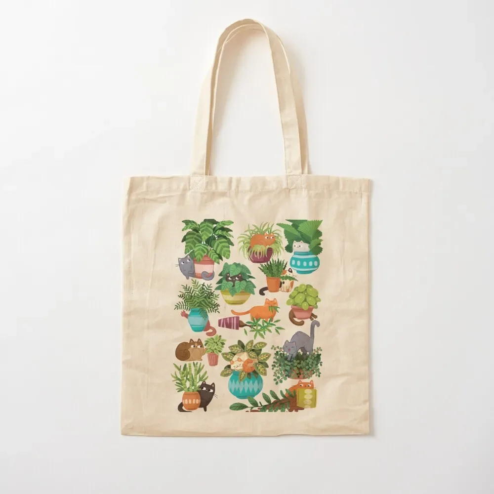 

Cats And Plants Tote Bag tote bag shopping trolley bag