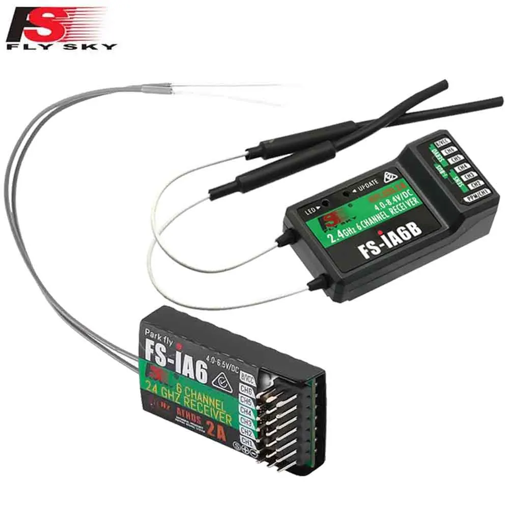 Flysky FS-IA6/FS-IA6B 6CH 2.4GアンテナデュアルRCレシーバー Flysky FS-I6 FSI6 FS-i6用 Flysky送信機用レシーバー
