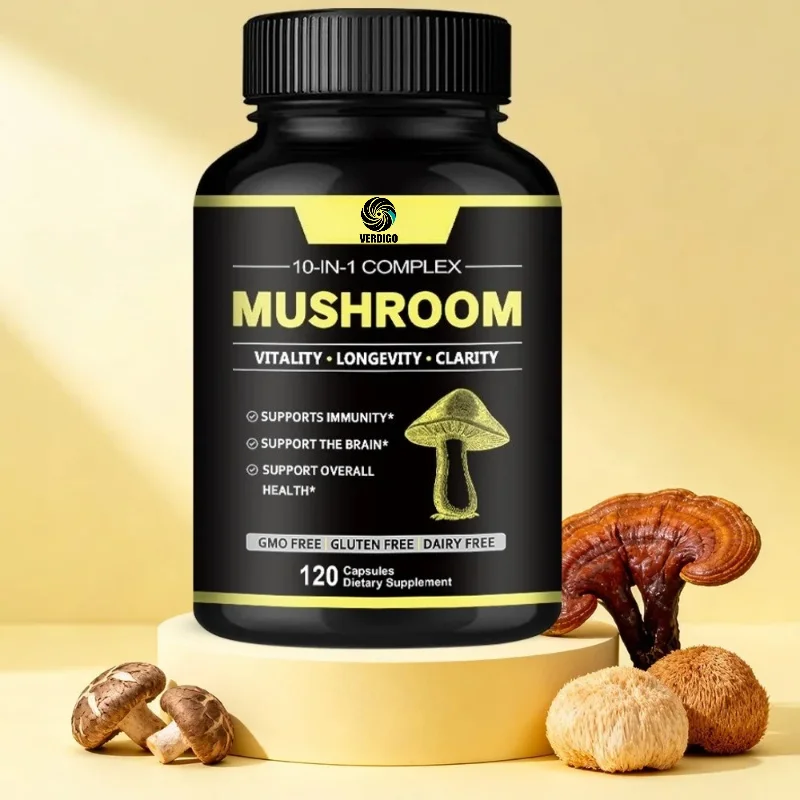 Lion's Mane Capsules, Brain, Focus and Cognition, for Wellness, Focus, Clarity Support, Vegan Non-GMO