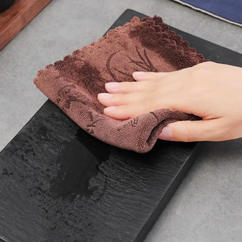 Tea Towel Cleaning Cloth Tea Mat Thickened Absorbent Rag Wipe Soft Cotton Kitchen Household Towel Kung Fu Tea Accessories