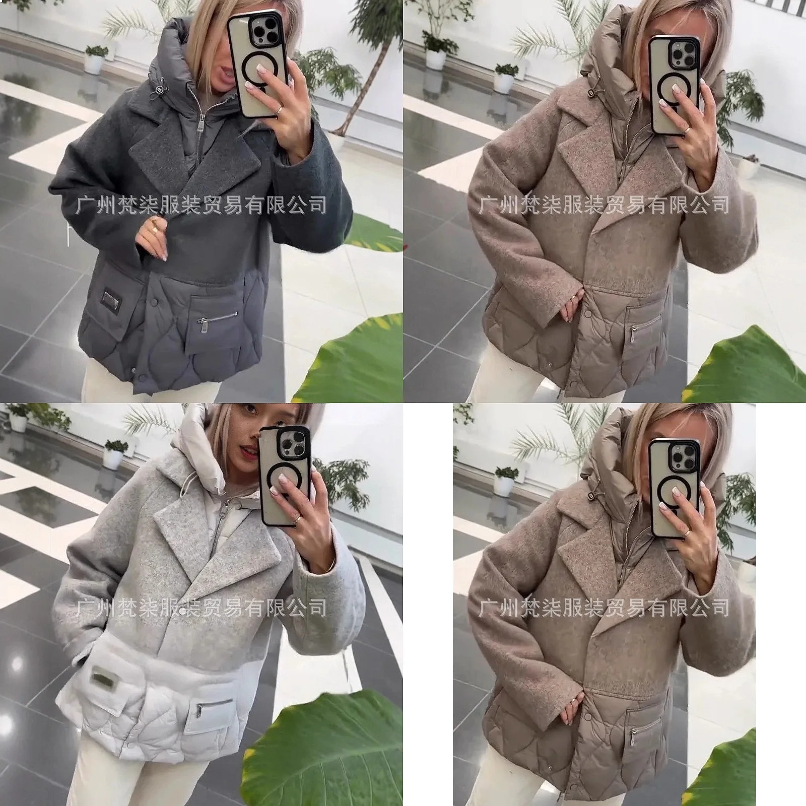 

Women's Hooded Quilted Jacket Coat Hoodie Casual Outerwear Cotton Padded Parka