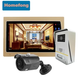 Homefong 7 Inch Video Intercom System for Home Auto Record Door Phone with Outdoor Doorbell and Camera Home Security Monitoring