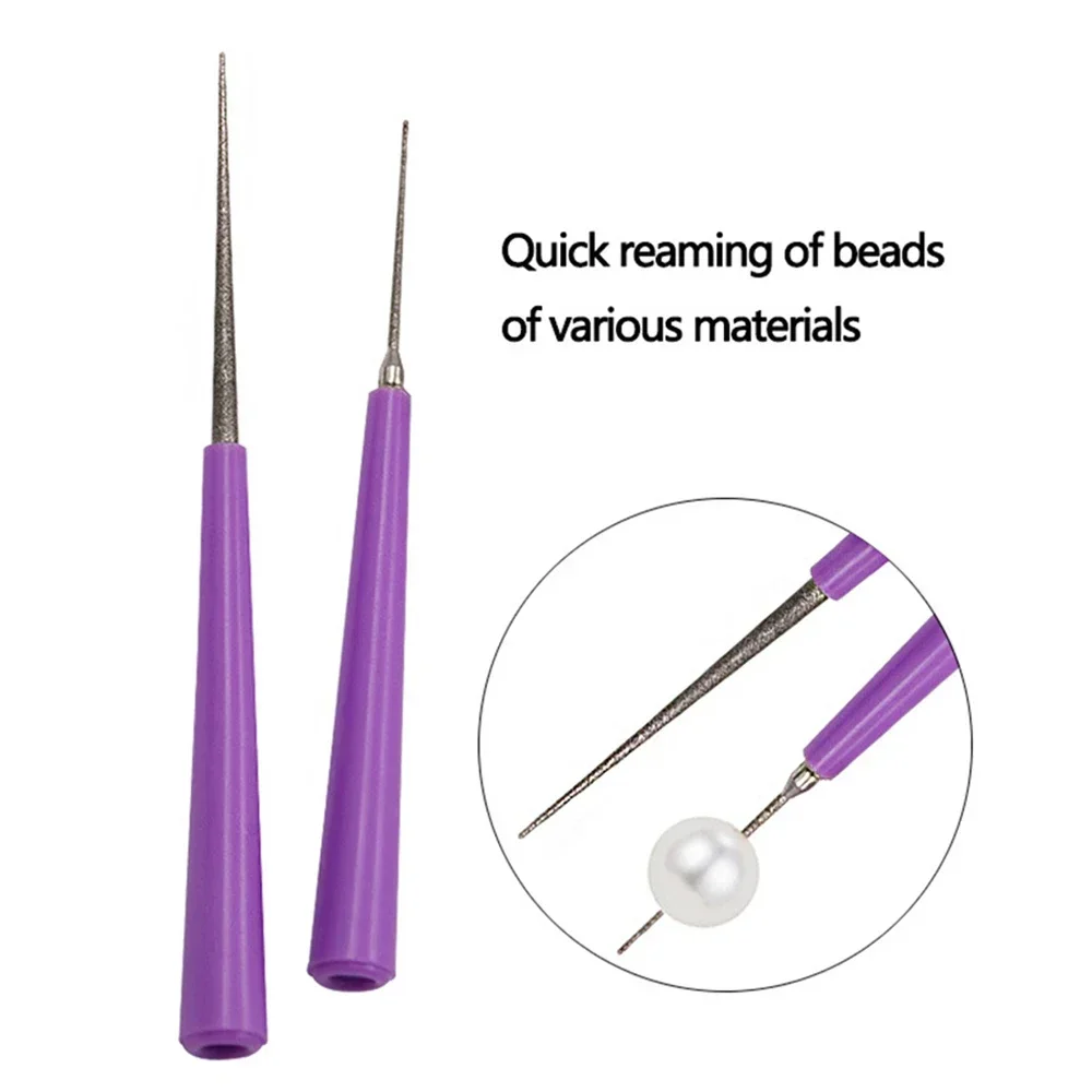 Diamond Reaming Needle Drill Grinding Shaped File Pearls Crystals Jewelry Jades Processing DIY Enlargement Bead Hole Reamer