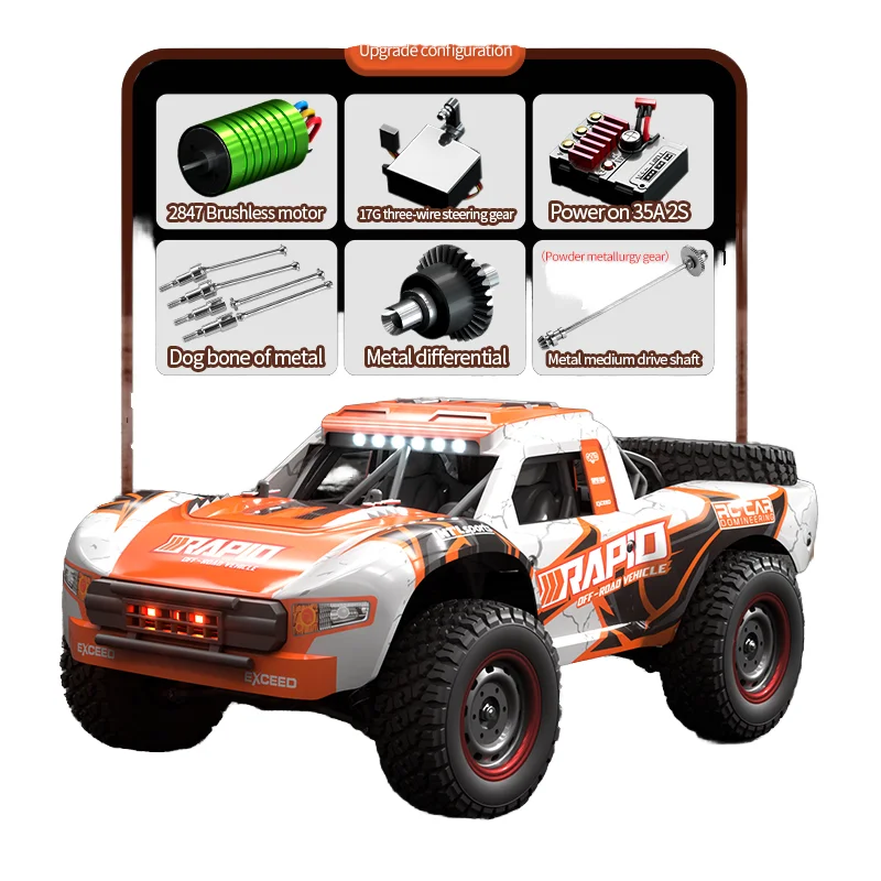 2.4G 4WD Remote Control Metal Off-Road Drift Car Gas Power Charger Including Kids Boy Racing Toys