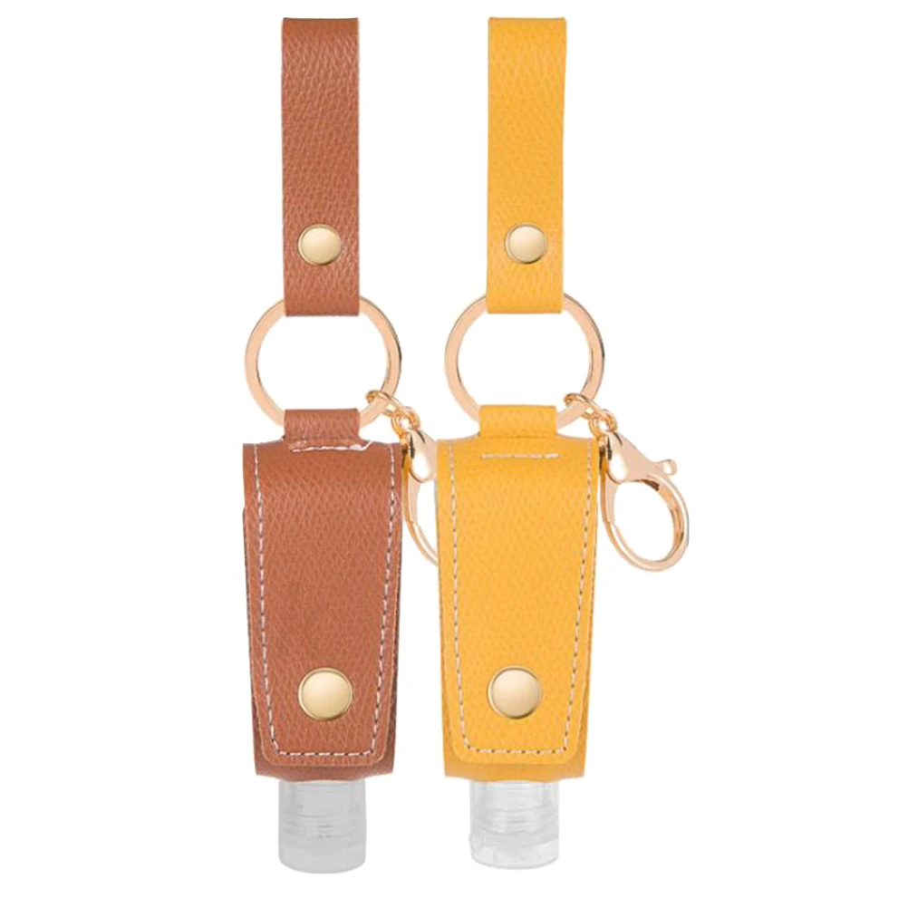 

2pcs Travel Holder Portable Cover Key Chain Pendant For Empty Travel Bottles Hand Washing Gel Cover Sub-Pack Bottle Carrier Mini