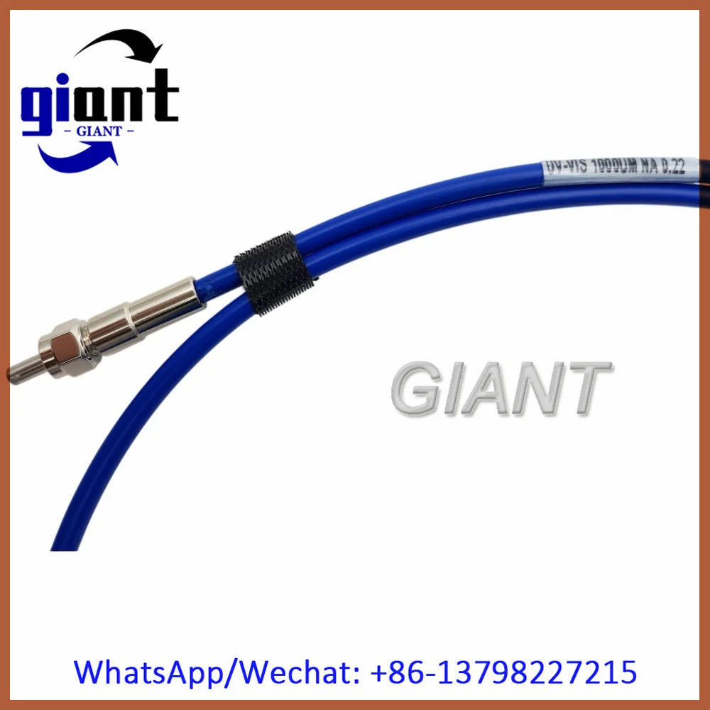 Silica Core Metal Ferrule Simplex(VIS 200-1200nm,~0.22NA),1M,SMA905-SMA905 1000u 4.0mm Blue Armored Fiber Optic Patch Cord
