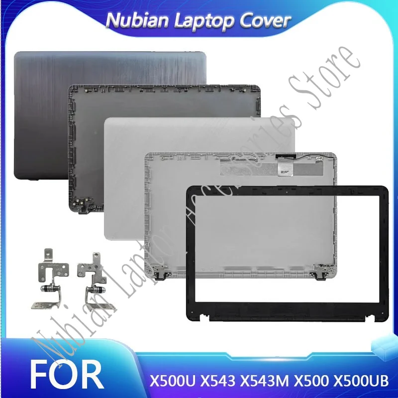 New Laptop For X500U X543 X543M X500 X500UB Housing Case LCD Back Cover Front Bezel Frame Hinges Rear Lid Top Case 15.6Inch