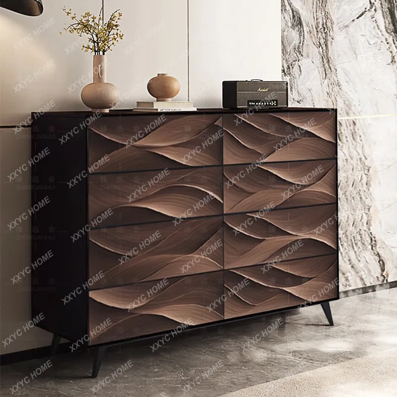 Living room wall locker light luxury chest cabinet carved drawer cabinet