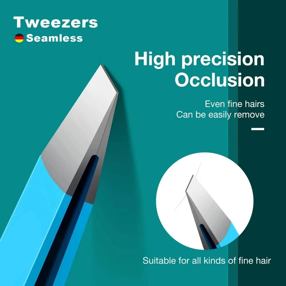 Stainless Steel Slant Tip Eyebrow Tweezers Precision Tweezers For Eyebrow Facial Hair Blackheads Splinters Removal Makeup Tool