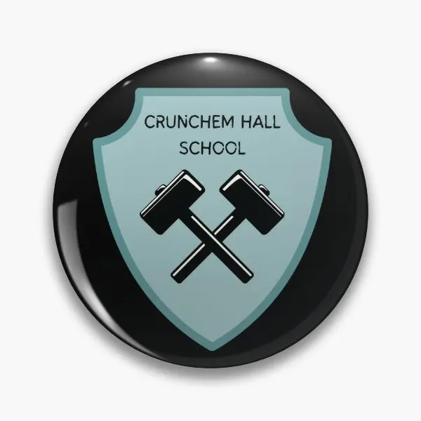 Crunchem Hall Matilda School Badge  Soft Button Pin Cartoon Women Fashion Hat Lover Decor Cute Creative Brooch Funny Gift