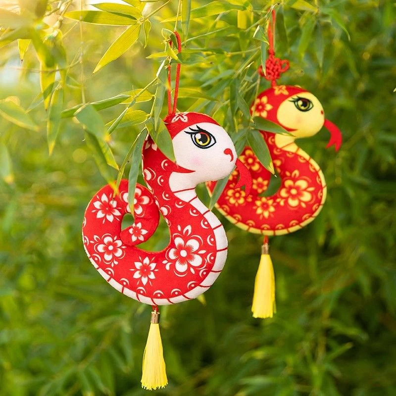 10/12/16/20cm Cute Simulation Zodiac Snake Doll Chinese New Year Snake Mascot Doll Hangings Ornament For Kids Room Decor