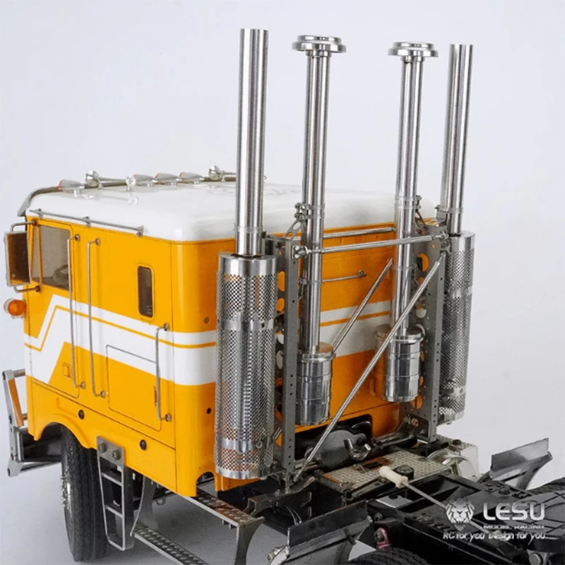 RC 1/14 LESU Metall-Luftfilter-Auspuffrohr für Tamiya Hydraulikbagger, Lader, Muldenkipper, für VOLVO Anhänger-Kipper DIY-Teile – Detail 2