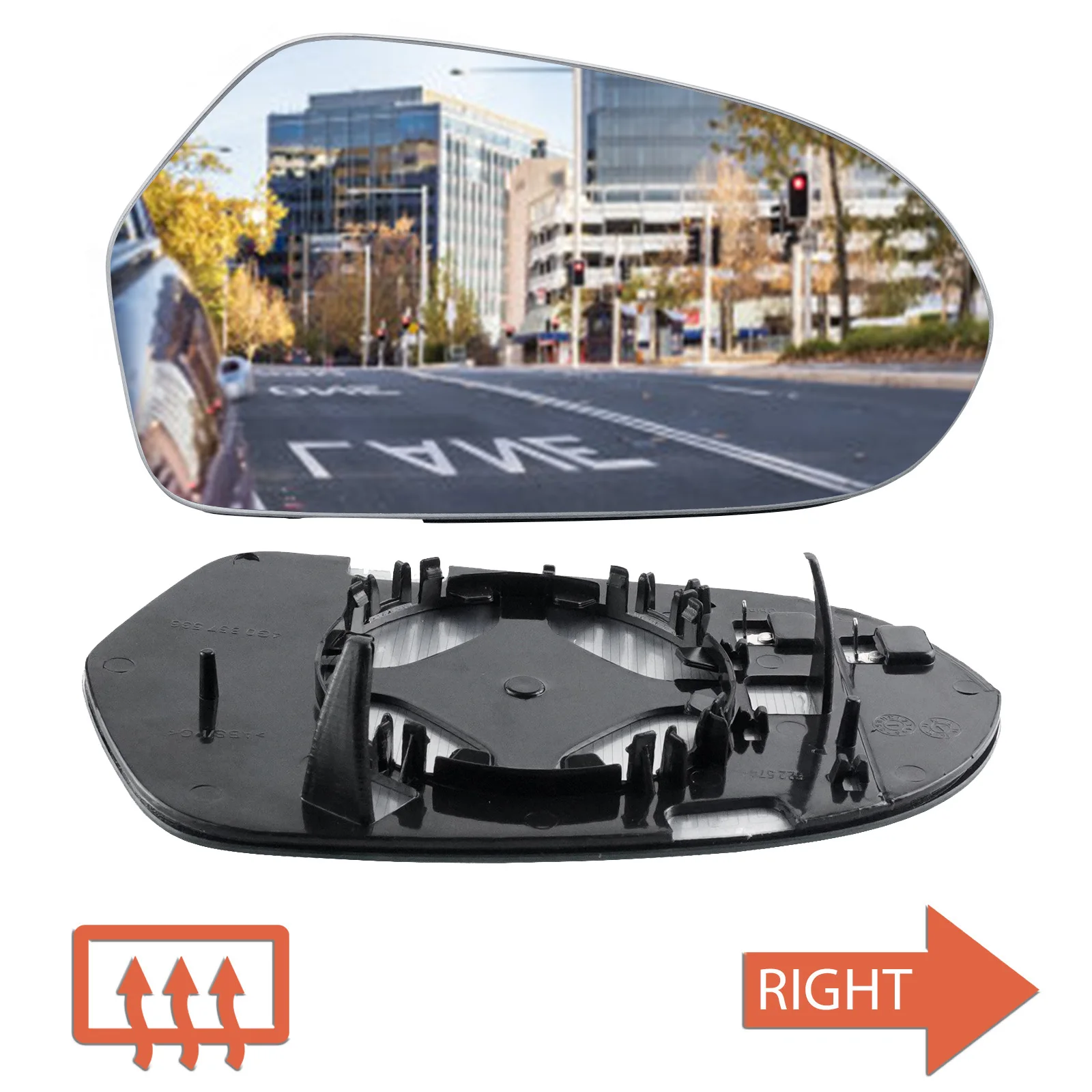 Right Hand Side Rearview Wing Door Mirror Glass Heated Convex For Audi A6 C7 4G 2011-2018 Car Mirror Accessories