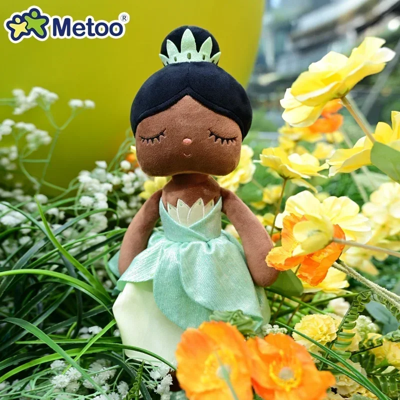 Original Metoo Plush Toys 38cm Doll Fairy Princess Angela Doll Black Cute Toy for Children Pretty Skirt Doll As Birthday Gifts