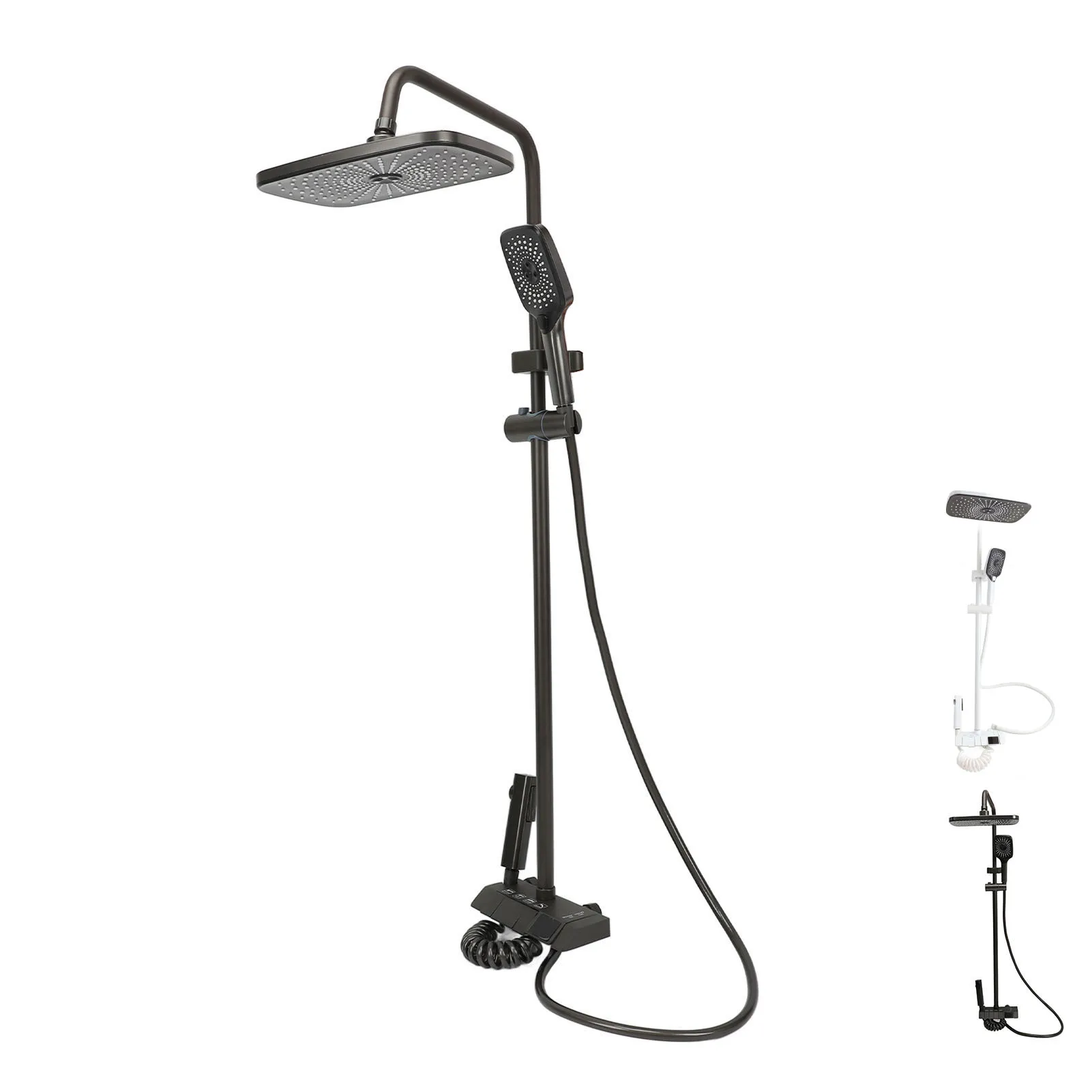 

Bathroom Shower Head Set NPT 1/2 Push Button Comfortable Rainfall Shower Head With Handheld Sprayer Combo Bathroom Shower