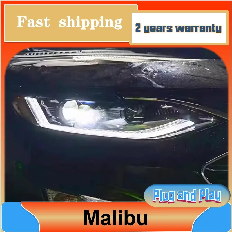 

Car Styling for Chevrolet Malibu Head Lamp 2019-2022 Malibu XL Headlight DRL Turn Signal High Beam Projector Lens