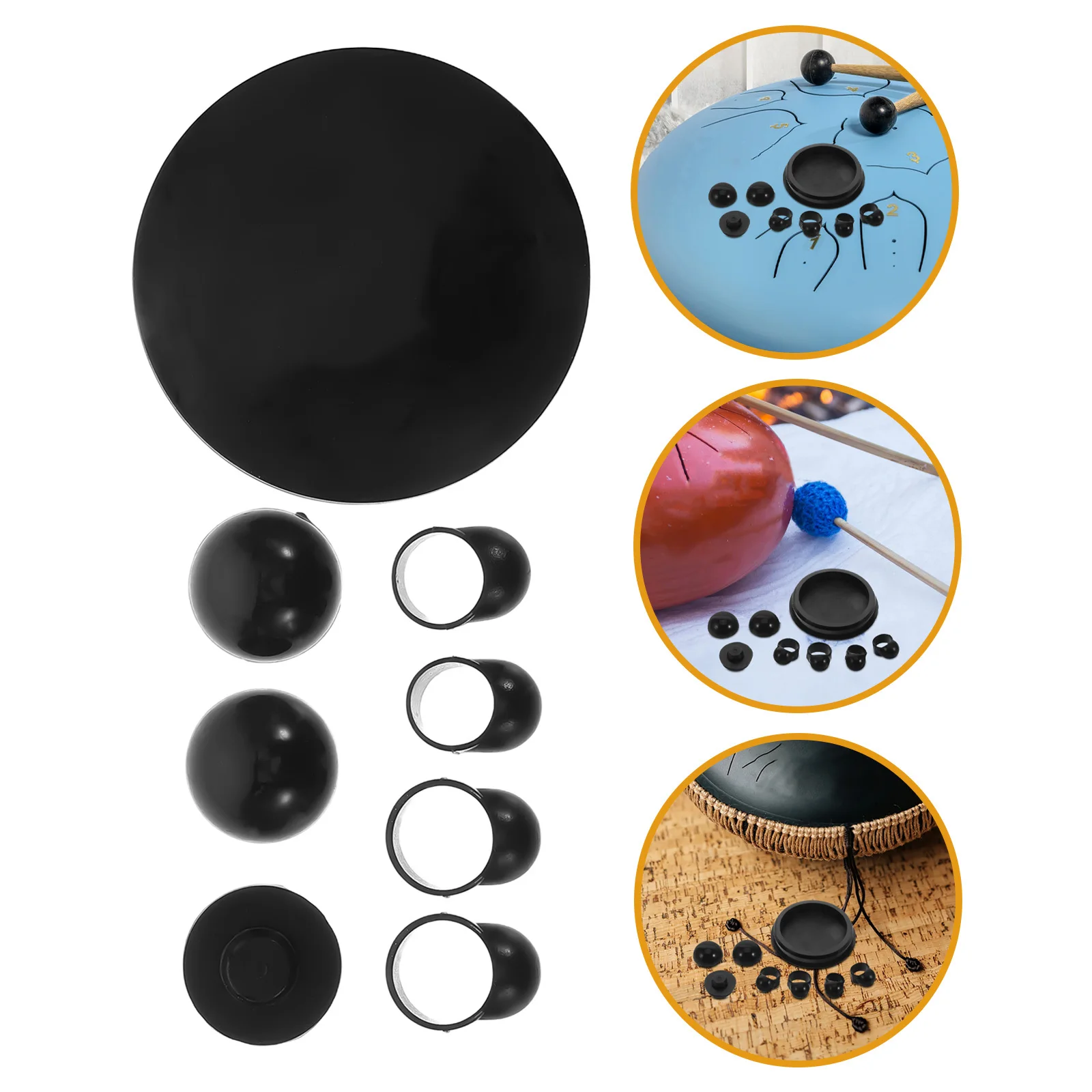 

1Set Ethereal Drum Silicone Accessories Durable Sound Dampening Cover Finger Sleeves Foot Pads Universal Compatible