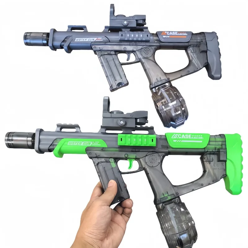 Electric Water Gun Toys for Kids Long Range Automatic Squirt Gun with Led Emitting Children Summer Outdoor Pool Party Games Toy