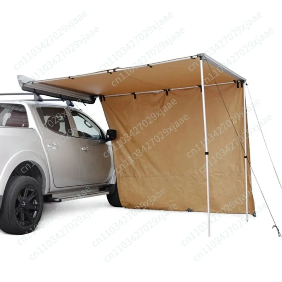 Portable Car Side Awning, Vinyl Waterproof Sunscreen Canopy – Outdoor Aluminum Side Tent for Camping & Beach Trips