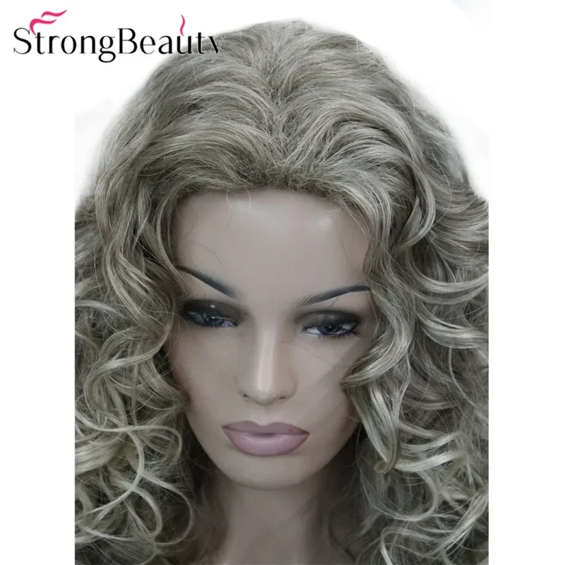 StrongBeauty Long Curly Synthetic Wigs For Women Natural Hair Wig Many Colors