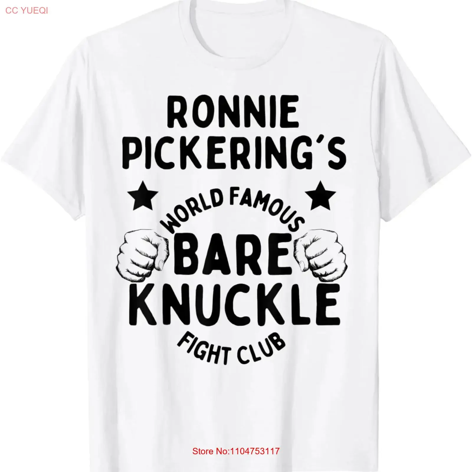 Ronnie Pickering Bare Knuckle Fighting Club Funny Joke T Shirt vintage Washed streetwear Stylish Soft Breathable Slightly
