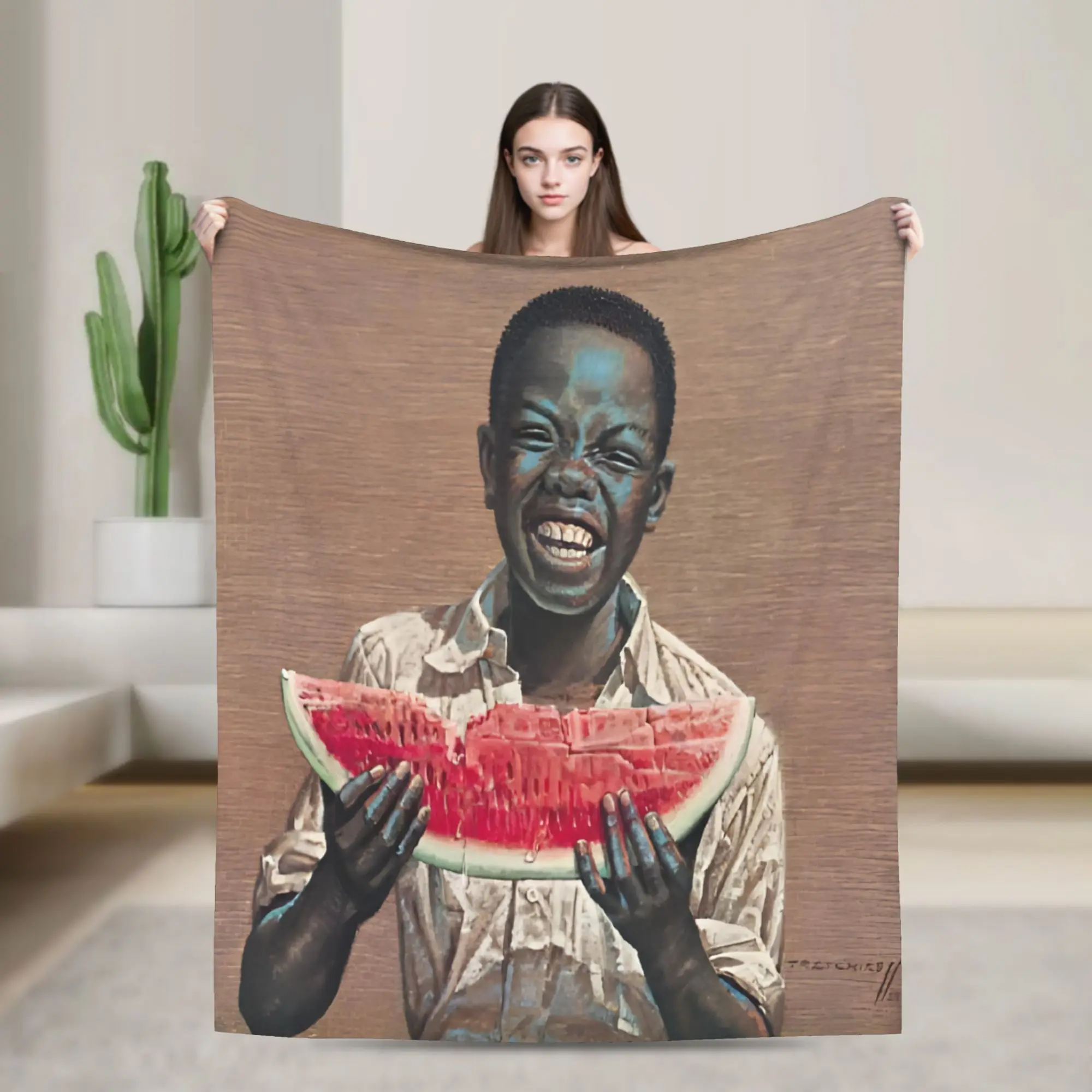 Miss Wong Vladimir Tretchikoff  Blanket Soft Fleece Healing Gift  Throw Blanket Bedspread