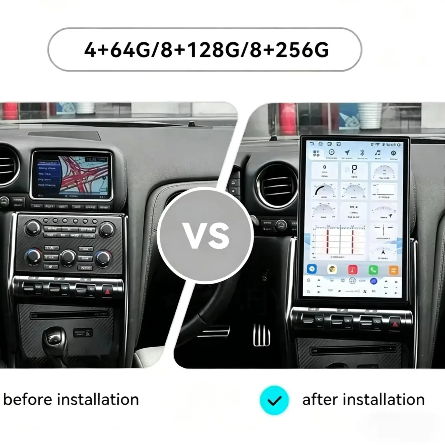 14.5 Inch HD Touch Screen Android 15 For Nissan GTR 2009-2017 CarPlay GPS Multimedia Player Car Radio Accessorie Gps Navi Media