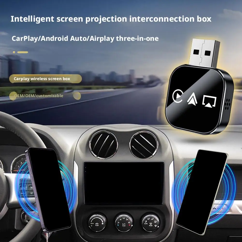 3 في 1 رابط ذكي دونغل التوصيل اللعب اللاسلكية Carplay سيارة AI صندوق واي فاي أندرويد محول السيارات Airplay متصل صندوق ذكي #1