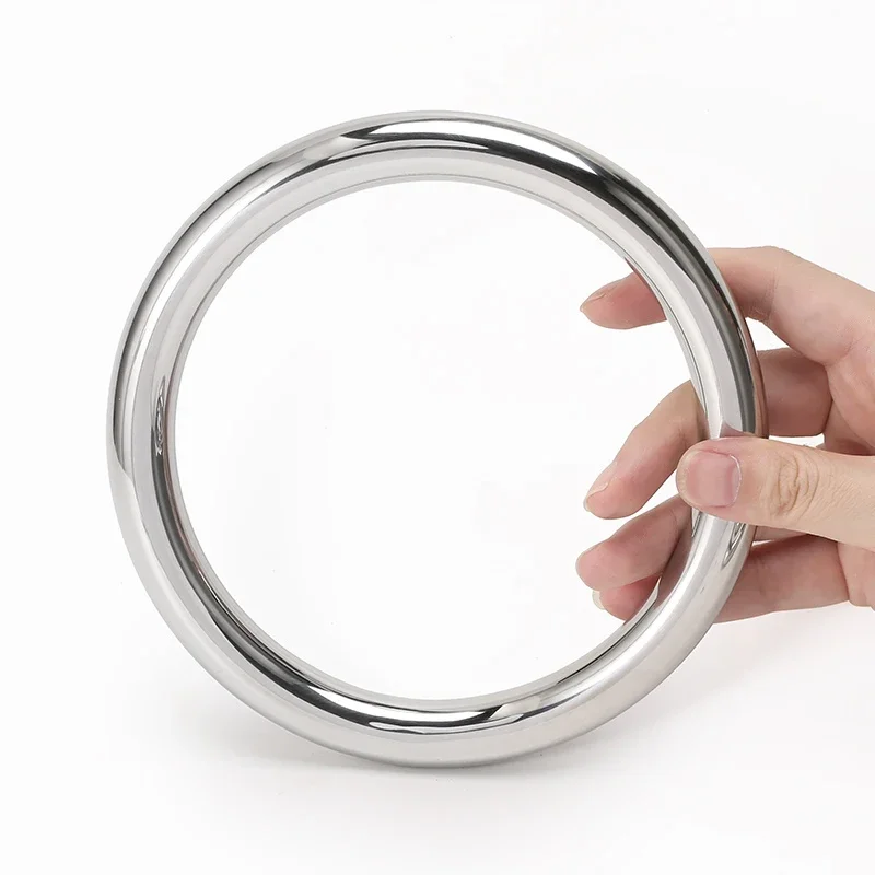 1PC M3M4M5M6M8M10 Welded Round Rings Smooth Solid O Ring 304 Stainless Steel For Rigging Marine Boat Hammock Yoga Hanging Ring