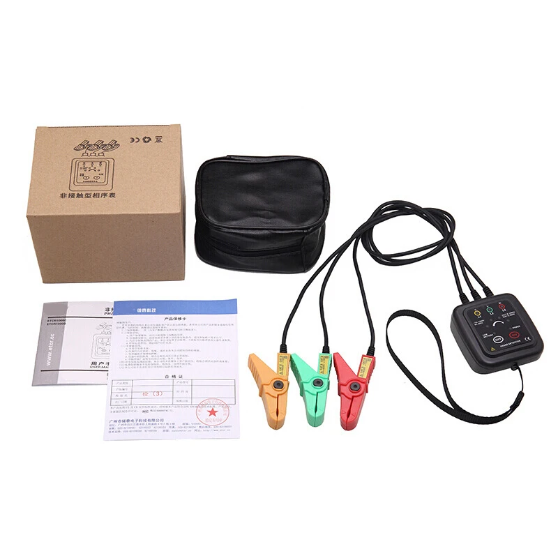 Three-phase AC phase detector ETCR1000C non-contact phase detector large-diameter phase sequence table