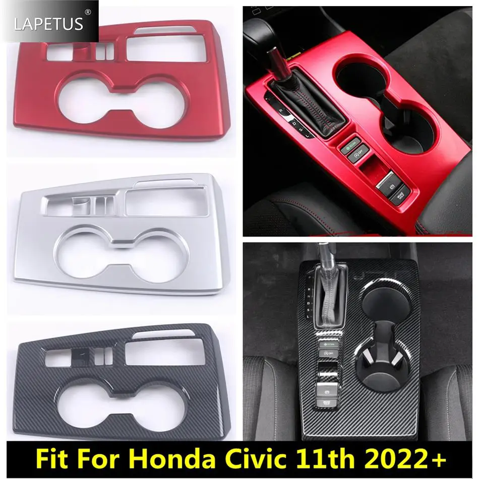 

Car Accessories Central Control Shift Gear Box Frame Decor Cover Trim Kit For Honda Civic 11th 2022 2023 2024 Carbon Fiber Look