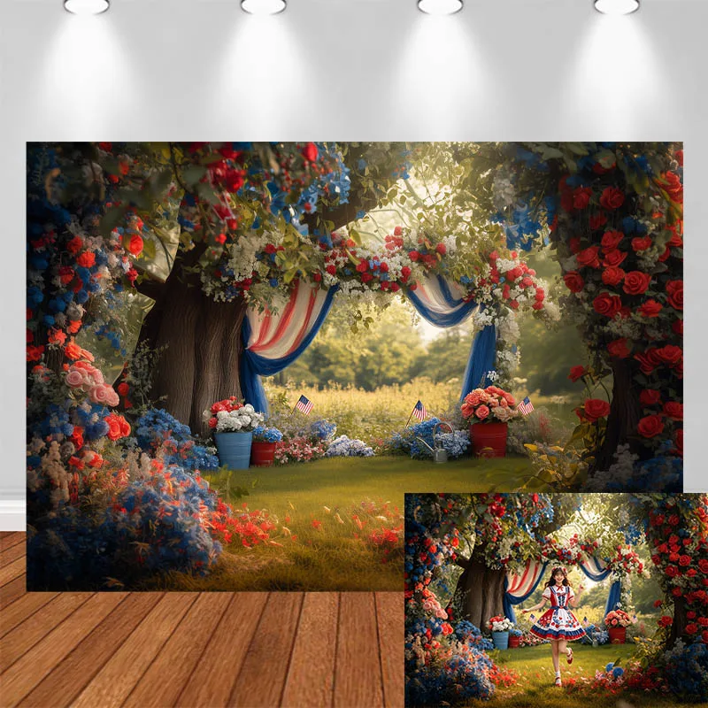 

LS Photography Background Arch Floral Drape Forest Tree Grassland Decor Cake Smash Adult Kids Portrait Photo Backdrop Studio